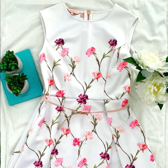 Ted Baker White Floral Dress - Picture 4 of 6